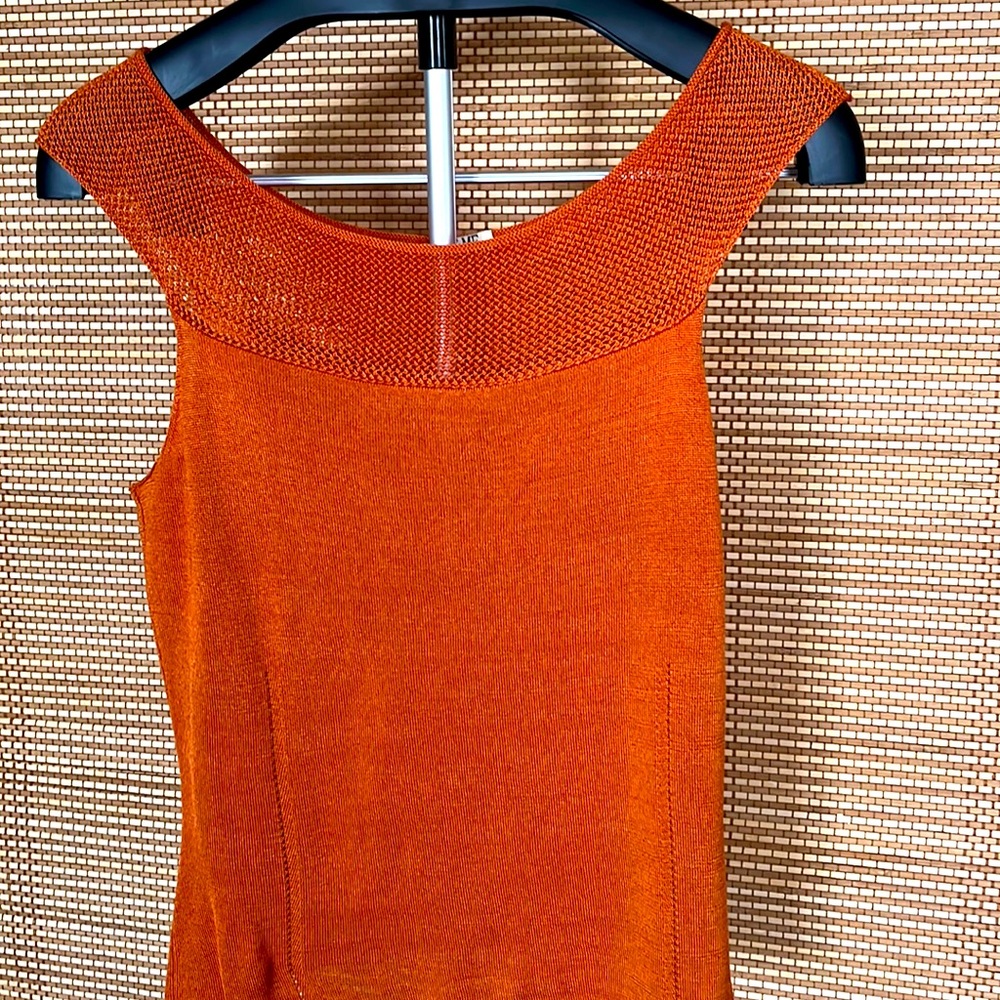 Knit tank top - orange